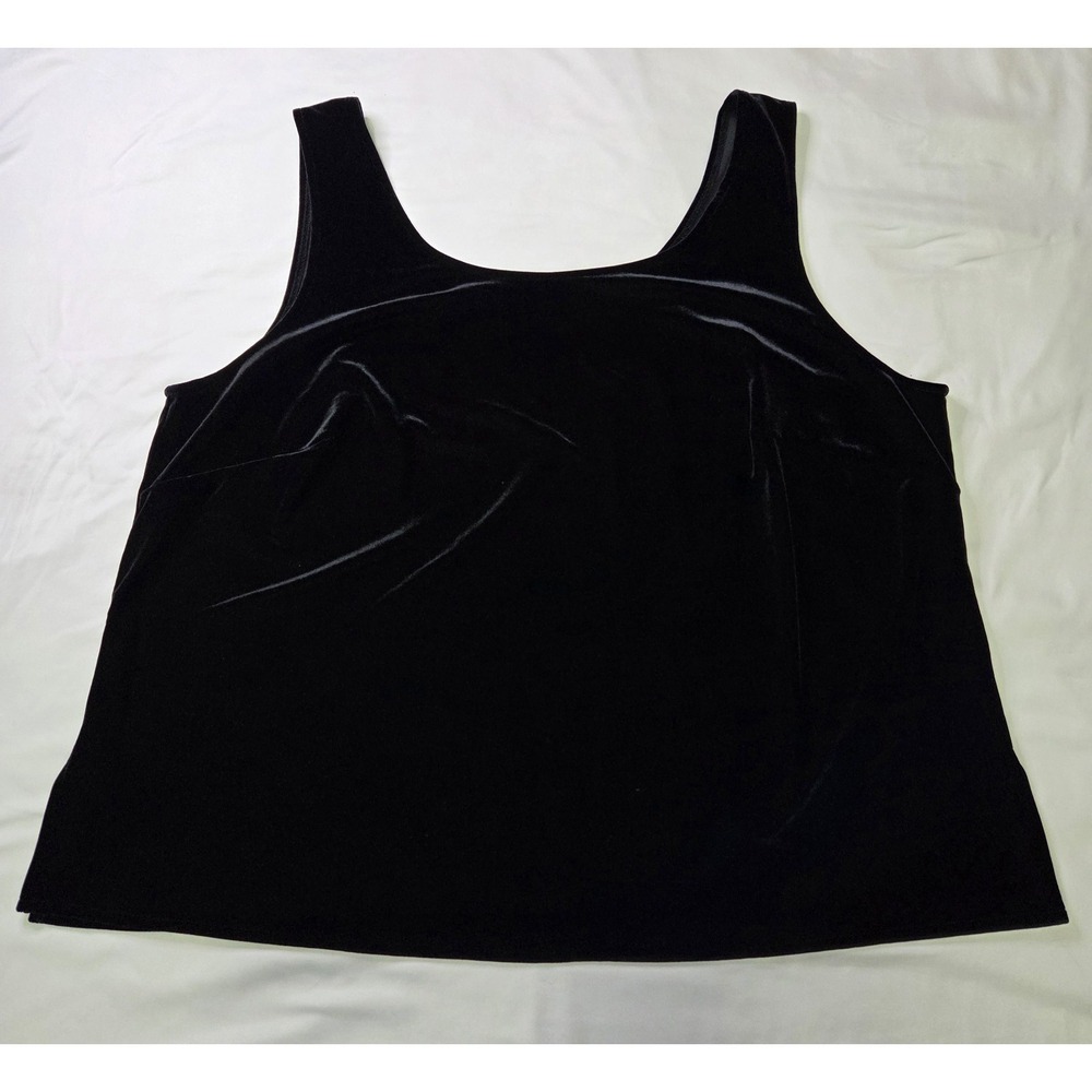 JR Nites Vtg Womens Black Velvet Tank NO SIZE TAG (2x?) Grunge Moody Witchy Goth
